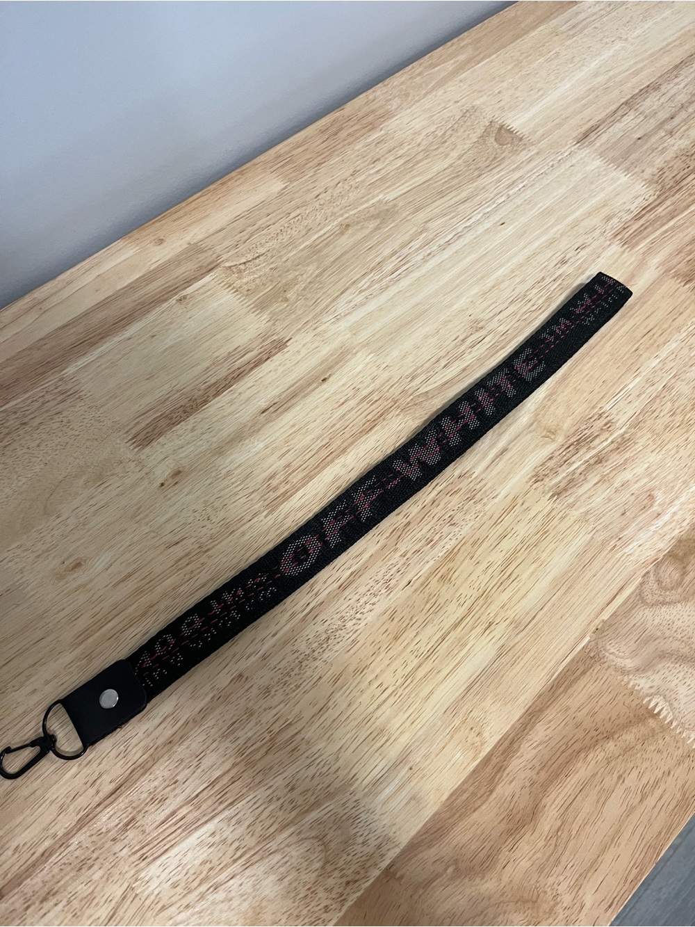 Off-White Black and Red Lanyard Strap